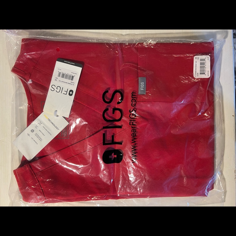 Red Figs Scrubs size XS and XS Tall bottoms TWO SETS